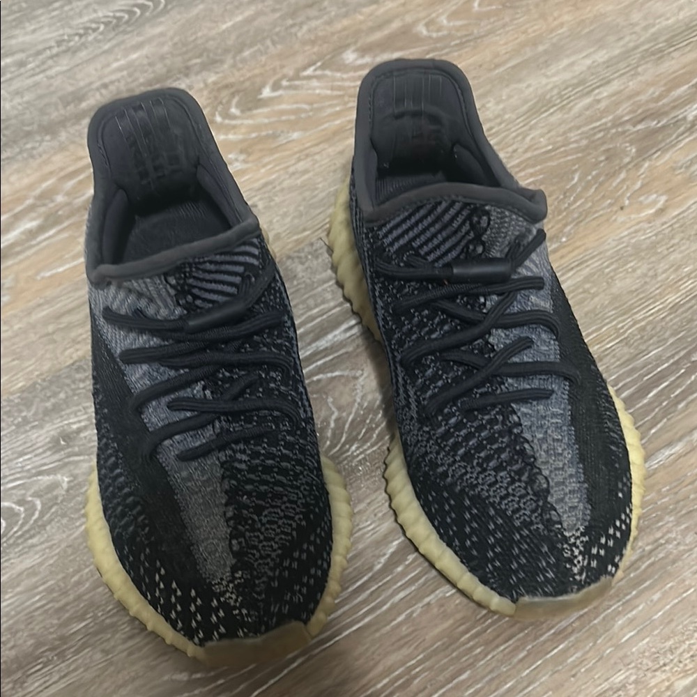 Yeezy Black and Gray Knit Sneakers
